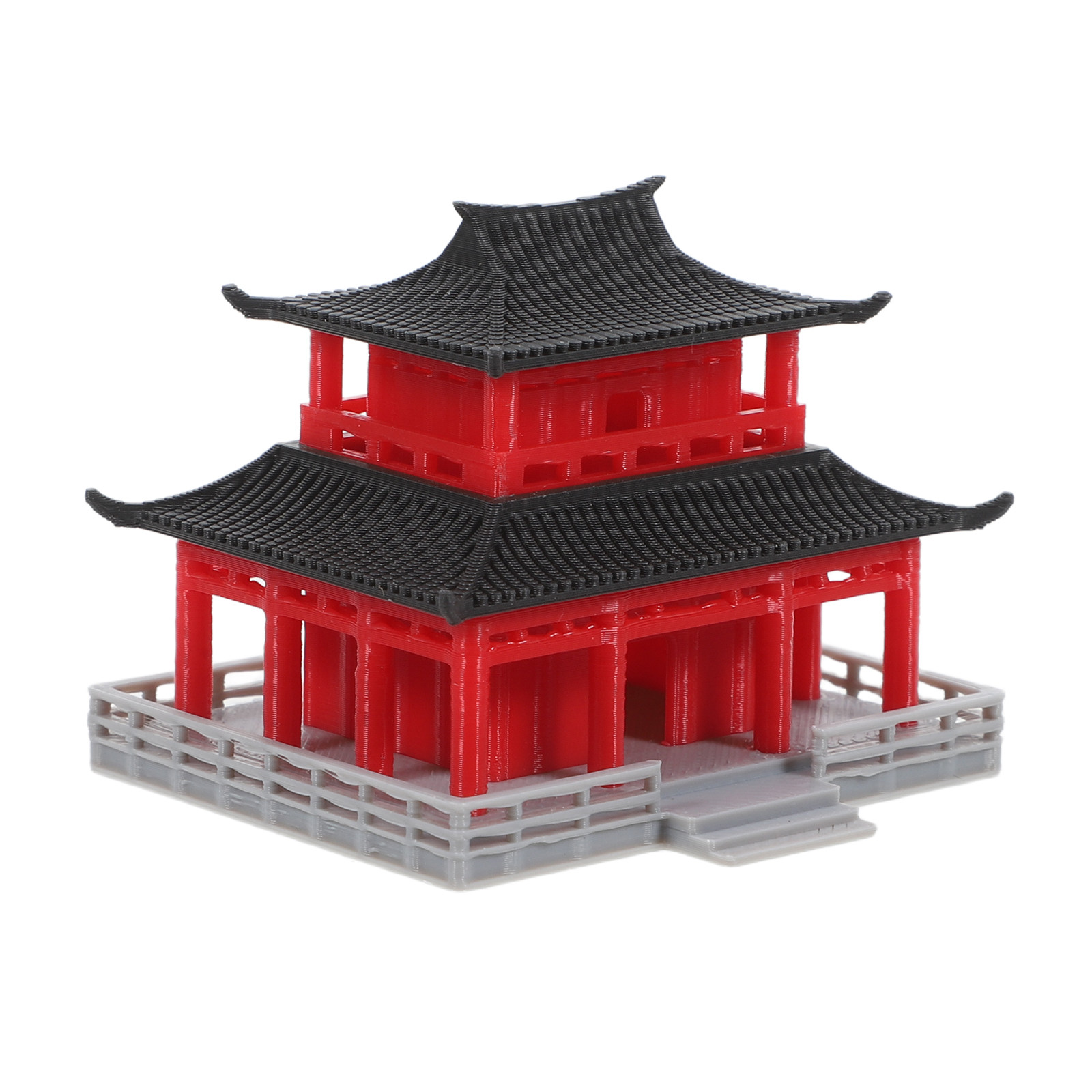 Aquarium Fishes - Ancient Chinese Black Red Pavilion Micro
