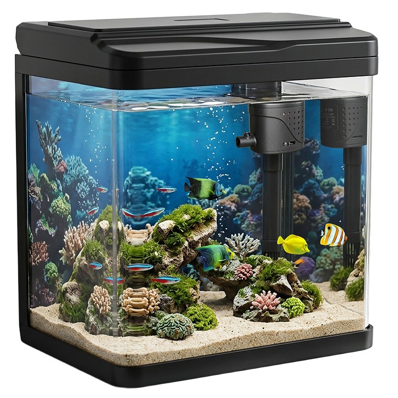 Aquarium Fish No Need Oxygen - Glass fish tank, home small filtration