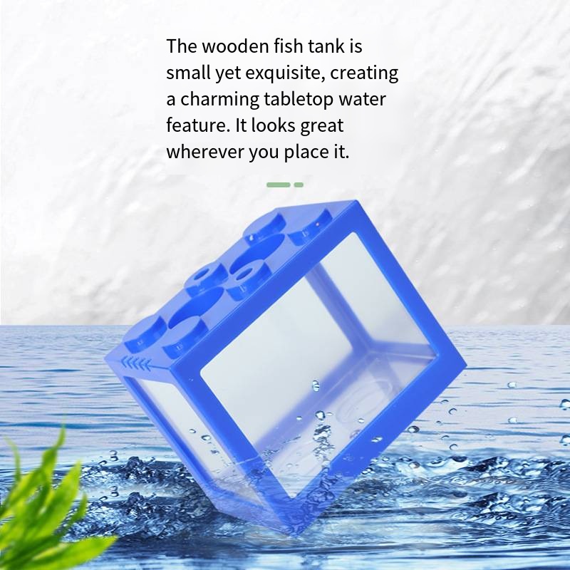 Novelty Block‑Shaped Mini Aqua - đánh giá và giá Aquarium Goldfish