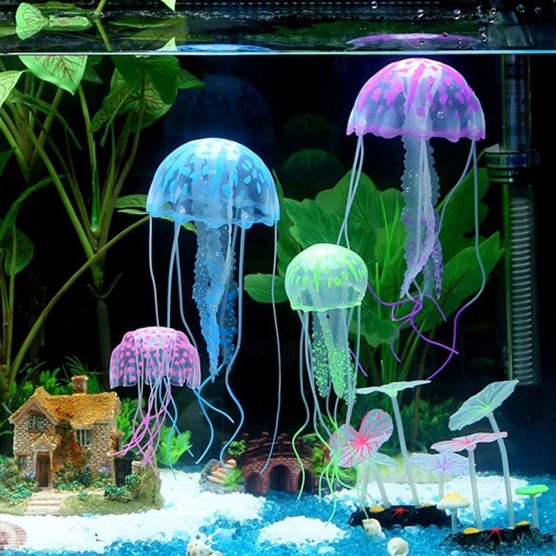 Glowing Artificial Jellyfish O - đánh giá và giá Aquarium Fish Discus