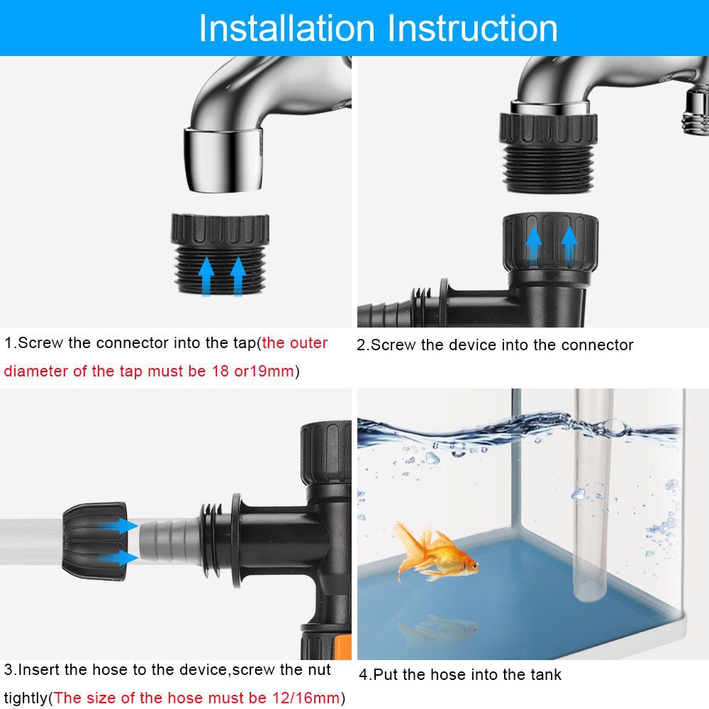Bucket-Free Aquarium Water Cha - đánh giá và giá Gravel Vacuum Cleaner