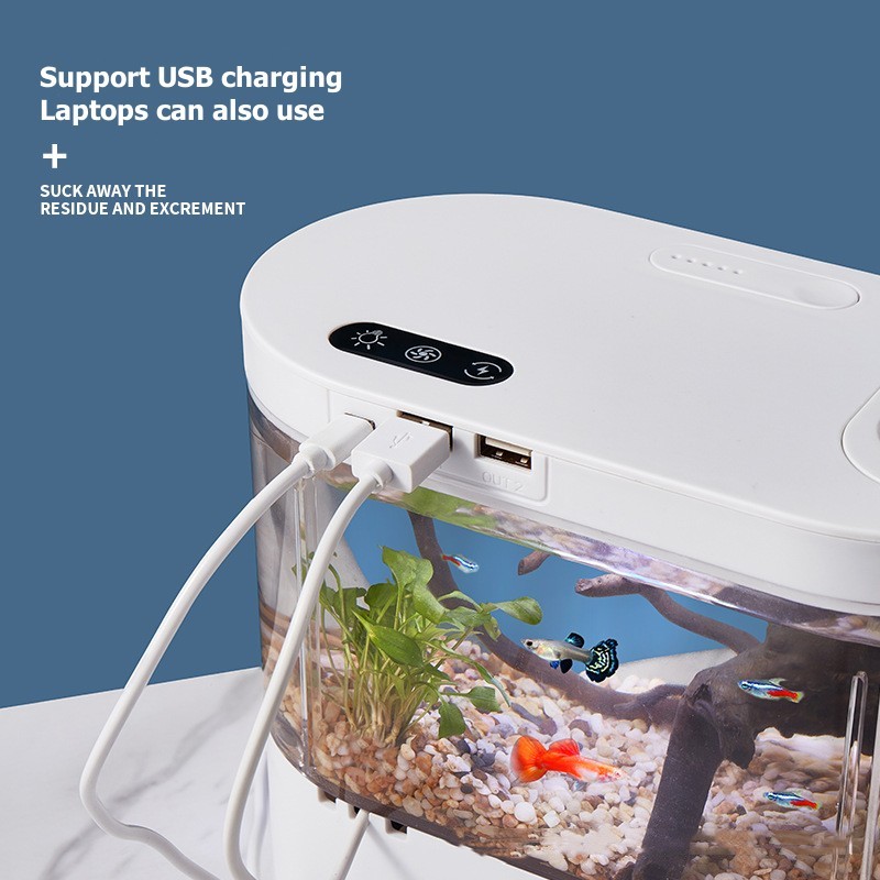 Mini Desktop Aquarium Fish Tan - đánh giá và giá Aquarium Goldfish