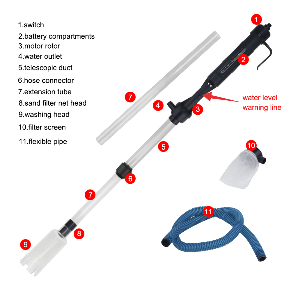 Electric Water Change Pump Gra - đánh giá và giá Gravel Vacuum Cleaner