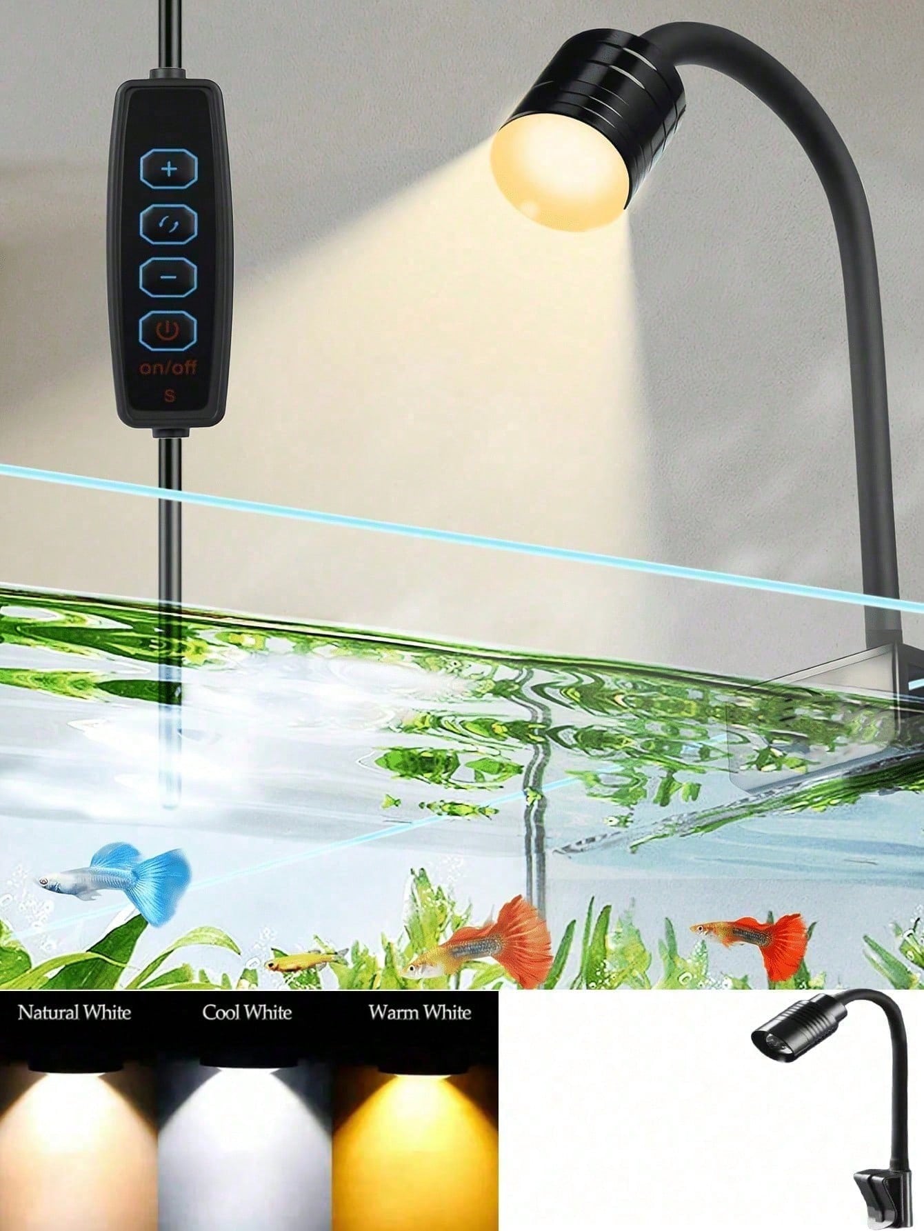 USB aquarium lights, Zoom Sout - đánh giá và giá Aquarium Goldfish