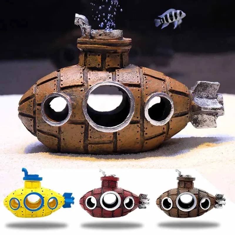 Resin Submarine Ornaments Aqua - đánh giá và giá Aquarium Fish Enrichment