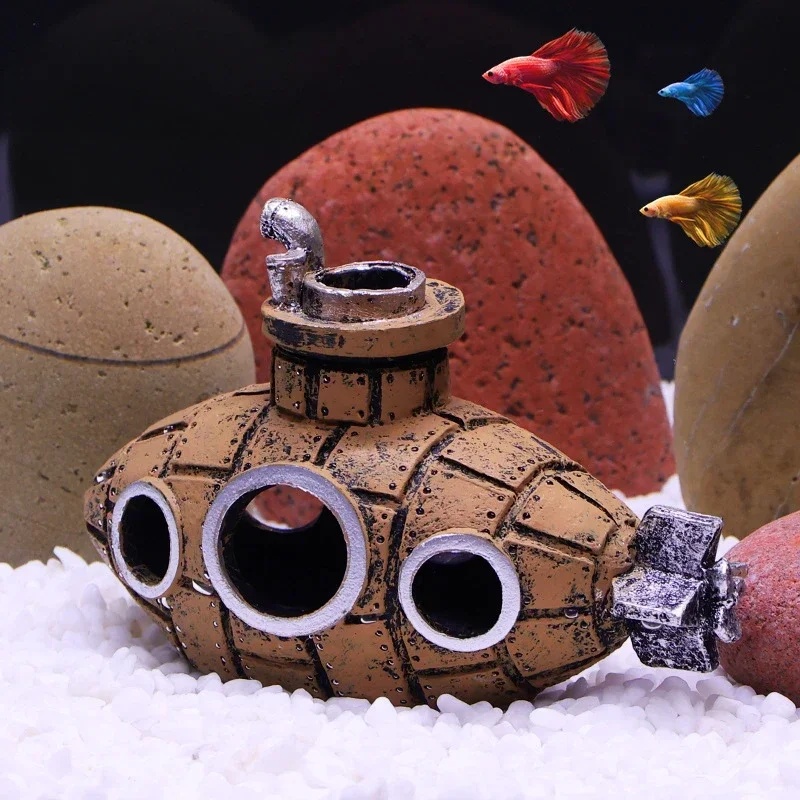 Resin Submarine Ornaments Aqua - đánh giá và giá Aquarium Fish Enrichment